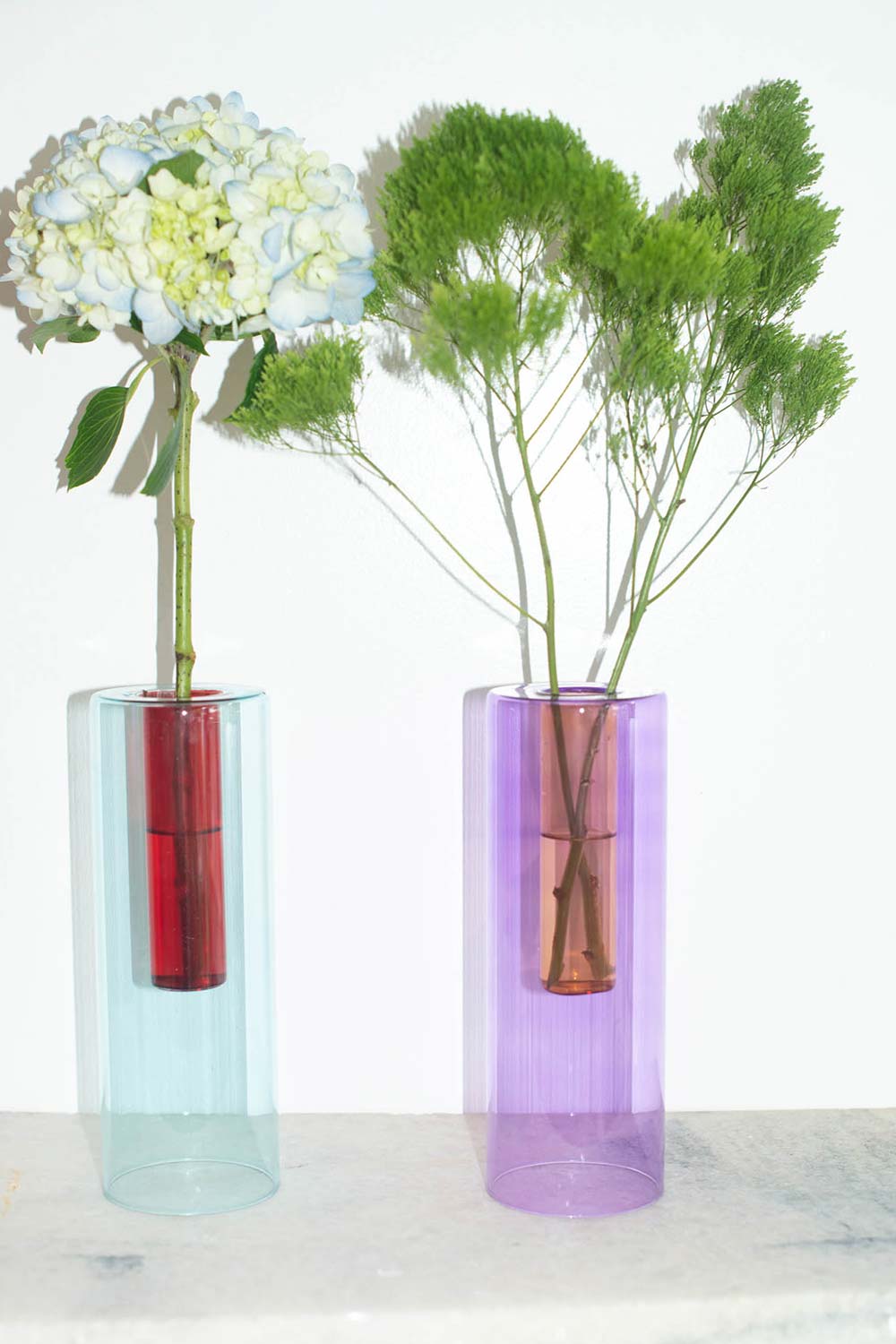 Duotone Reversible Glass Vase (Tall)